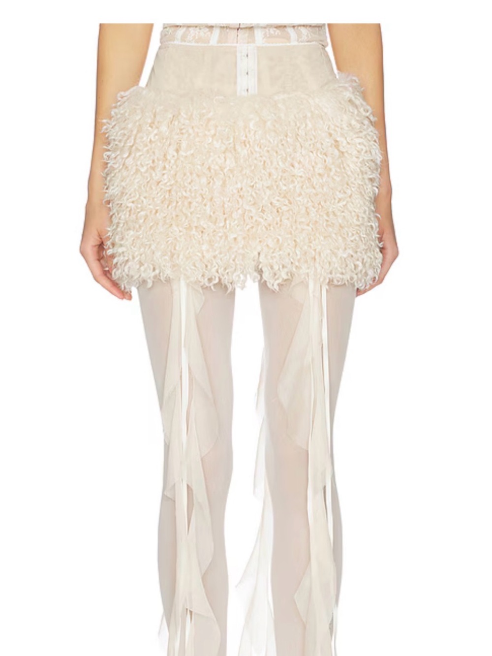 Aniye Records Nika Faux Fur Mini Skirt XXS